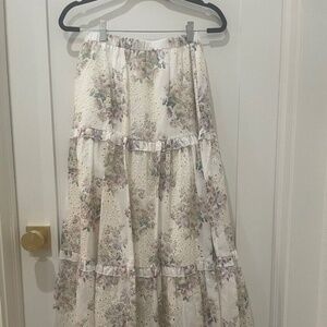 Floral Maxi Skirt, Size Small